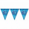 Banderín 60 Años Azul Glit