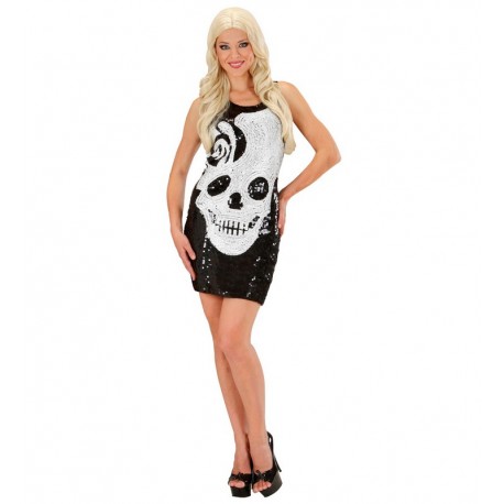 Vestido con Lentejuelas Calavera