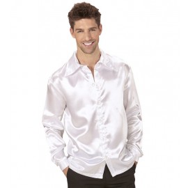 Camisa Disco Años 70 Blanco