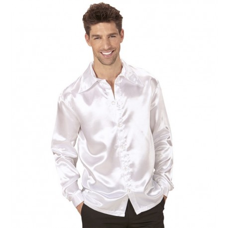 Camisa Disco Años 70 Blanco