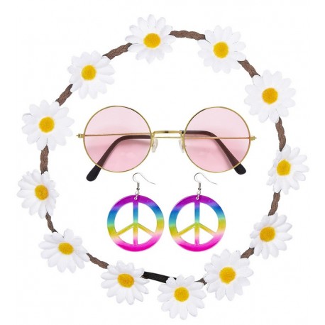 Kit Accesorio Chica Hippie Woodstock