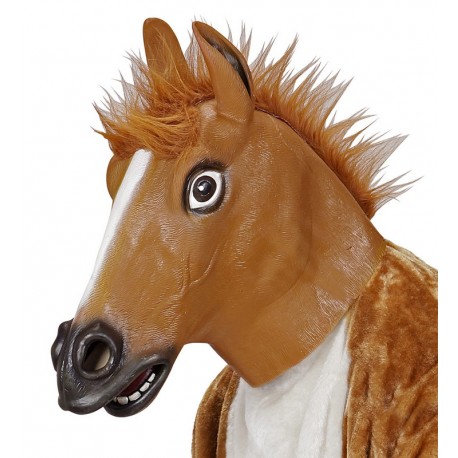 Máscara Full Cavallo Marron con Pelo