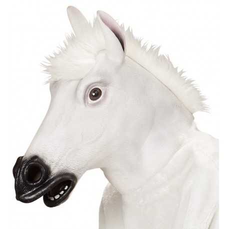 Máscara Full Cavallo Blanco con Pelos