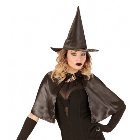Set Capa y Sombrero Bruja