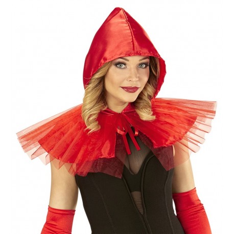 Capa Corta Roja con Capucha