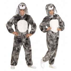 Disfraz de Conejo Gris en Peluche para Adulto Disfraz de Conejo Gris en Peluche para Adulto