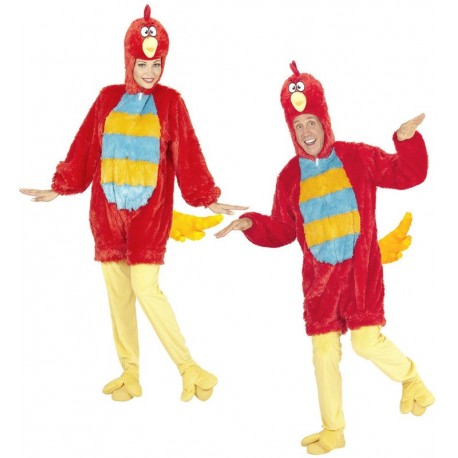 Disfraz de Pájaro Rojo en Peluche Adulto