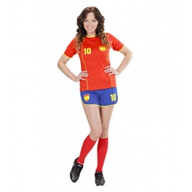 Disfraz de Jugadora de Futbol España Mujer
