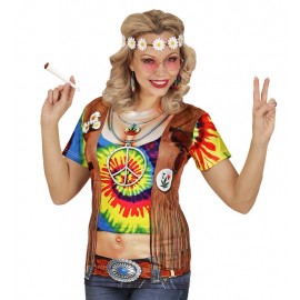 Camiseta Imprimida de Hippie para Mujer Camiseta Imprimida de Hippie para Mujer