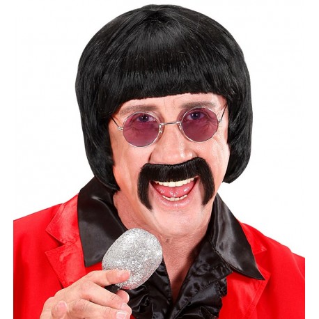 Peluca Music Man De Los 60 Con Bigote y Gafas