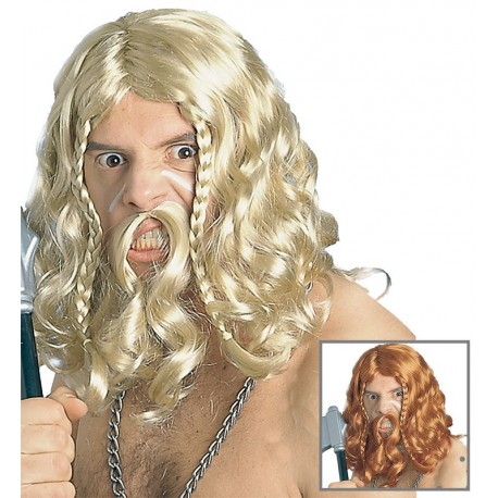 Peluca Vikingo Con Bigote