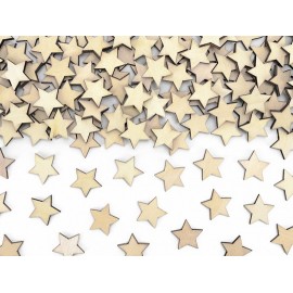 Confeti Estrellas de Madera 2 cm