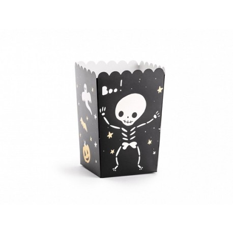 6 Cajas Palomitas BOO 7 x 7 x 12,5 cm