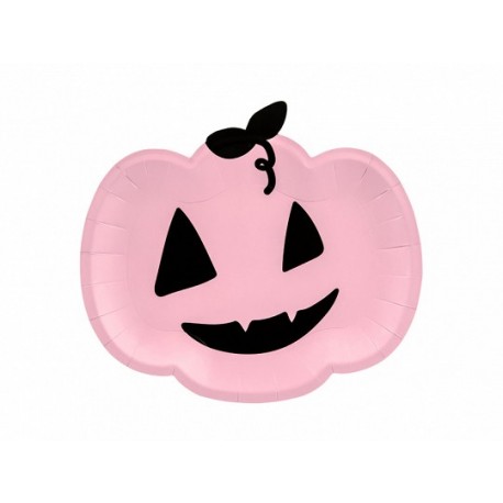 6 Platos Calabaza Rosa 25 x 22 cm