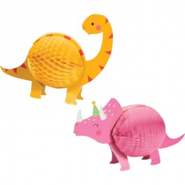 2 Centros De Mesa Dino Party