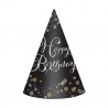 8 Gorros Elegant Cono Feliz Cumpleaños