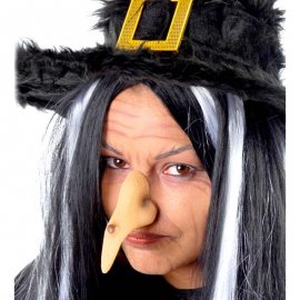 Nariz de silicona para disfraz de Halloween, disfraz de bruja, nariz  puntiaguda falsa, talla única