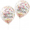 Globos de Confeti Happy Birthday Pastel de 30cm