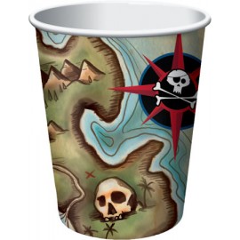 8 Vasos Barco Pirata 266 ml