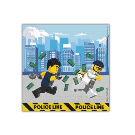 20 Servilletas Lego City 33 cm