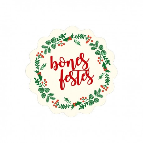 5 Etiquetas Adhesivas Ondas Bones Festes Orla