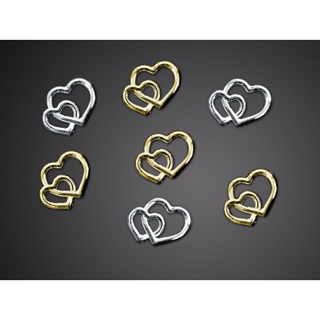 25 Adornos Corazones 10 mm