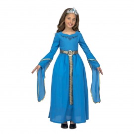Disfraz de Princesa Medieval Azul Infantil Disfraz de Princesa Medieval Azul Infantil