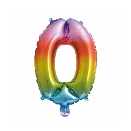 Globo Numero 0 Foil 35 cm