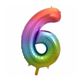 Globo Numero 6 Foil 86 cm