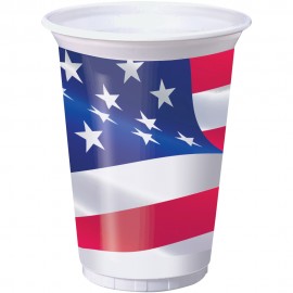 8 Vasos Bandera Americana