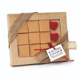Estuche 10 Napolitanas con Corazones de San Valentín y Tarjeta Estuche 10 Napolitanas con Corazones de San Valentín y Tarjeta