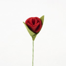 Rosa Roja de Fieltro 13,5 cm Rosa Roja de Fieltro 13,5 cm