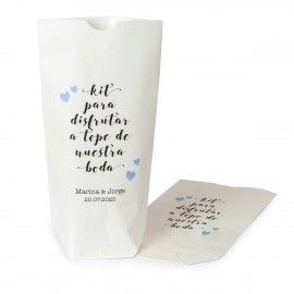 Bolsa Papel Blanco Kit Disfruta 12 x 21 x 5 cm