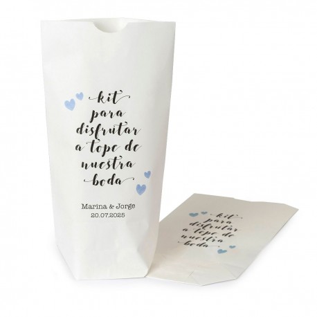 Bolsa Papel Blanco Kit Disfruta 12 x 21 x 5 cm