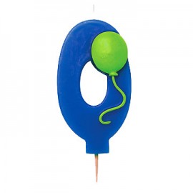 Vela Número 0 con Globo Vela Número 0 con Globo