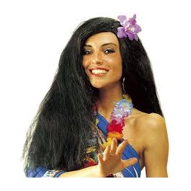 Peluca Hawaiana Con Orquídea Peluca Hawaiana Con Orquídea