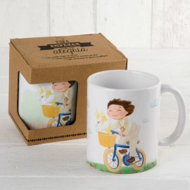 Taza Cerámica Niño Comunión En Bici Taza Cerámica Niño Comunión En Bici