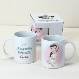 Taza Cerámica Comunión Bambina Romantica Taza Cerámica Comunión Bambina Romantica
