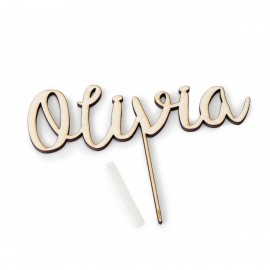 Cake Topper Madera Personalizado 1 Nombre 18 cm Cake Topper Madera Personalizado 1 Nombre 18 cm