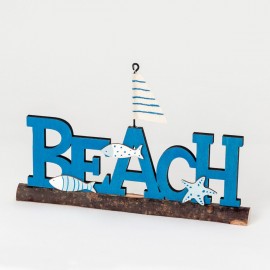 Letrero Madera Beach 20 x 12 cm Letrero Madera Beach 20 x 12 cm