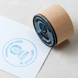 Sello Personalizado Redondo Primera Comunión Niño 2,5 cm Sello Personalizado Redondo Primera Comunión Niño 2,5 cm