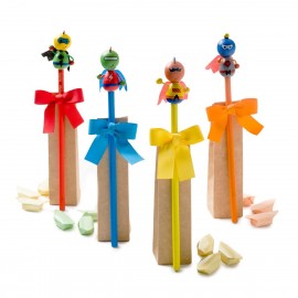 Lápices Superhéroes Con 3 Caramelos Lápices Superhéroes Con 3 Caramelos