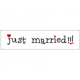 Matrícula Just Married con Corazones Matrícula Just Married con Corazones