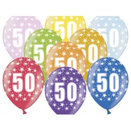 Globos Números 50 Látex 30 cm Globos Números 50 Látex 30 cm