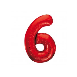 Globo Numero 6 Foil 86 cm