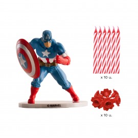 Decoracion Tarta Capitán América Los Vengadores