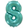 Globo Numero 8 Foil 86 cm
