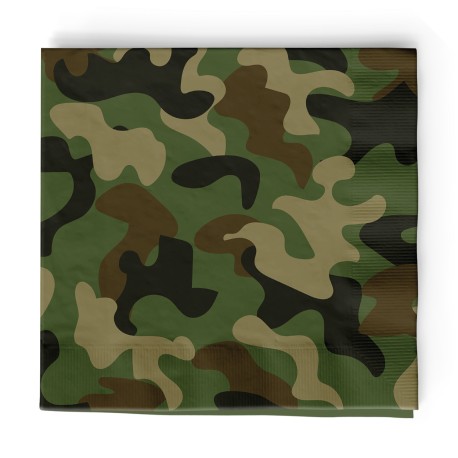 20 Servilletas Camuflaje 33 cm