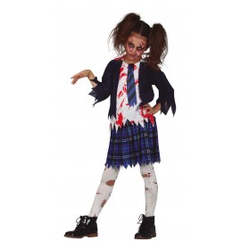 Disfraz de Zombie High Schooler Niña