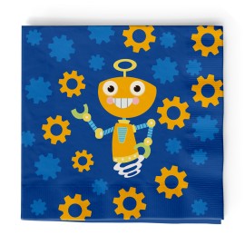 16 Servilletas Robots 33 cm 16 Servilletas Robots 33 cm